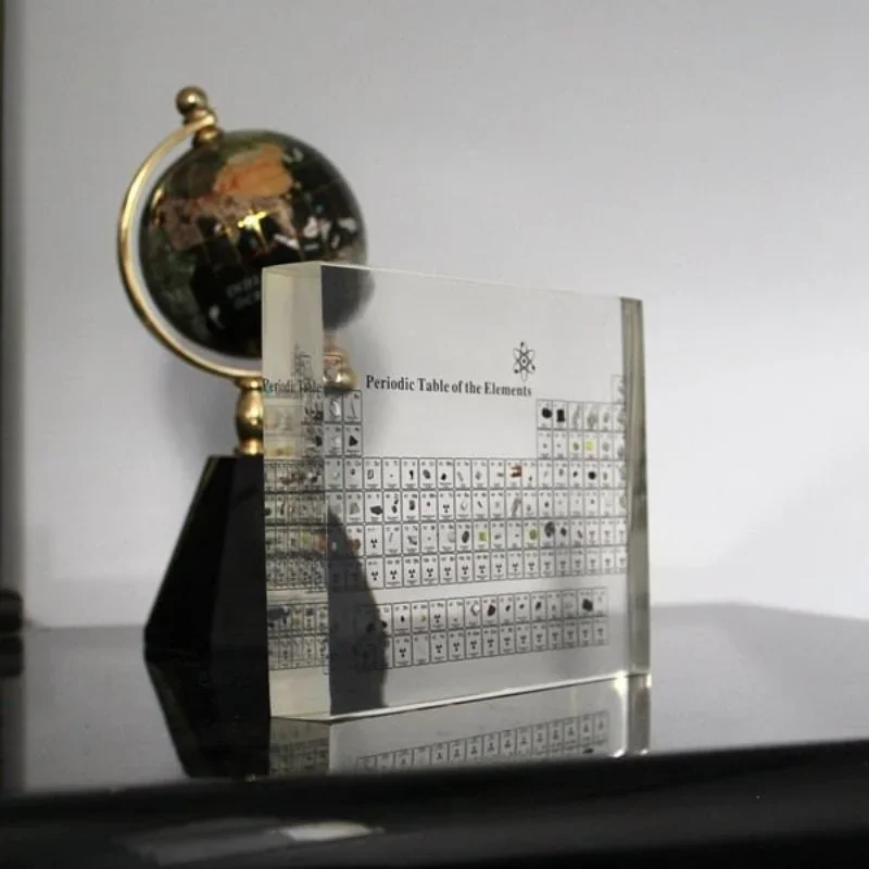 Periodic Table Desk Display Real Elements Kids Teaching Gifts Chemical Element Acrylic desk decor ornament crafts miniature figurines resin crafts resin ornaments