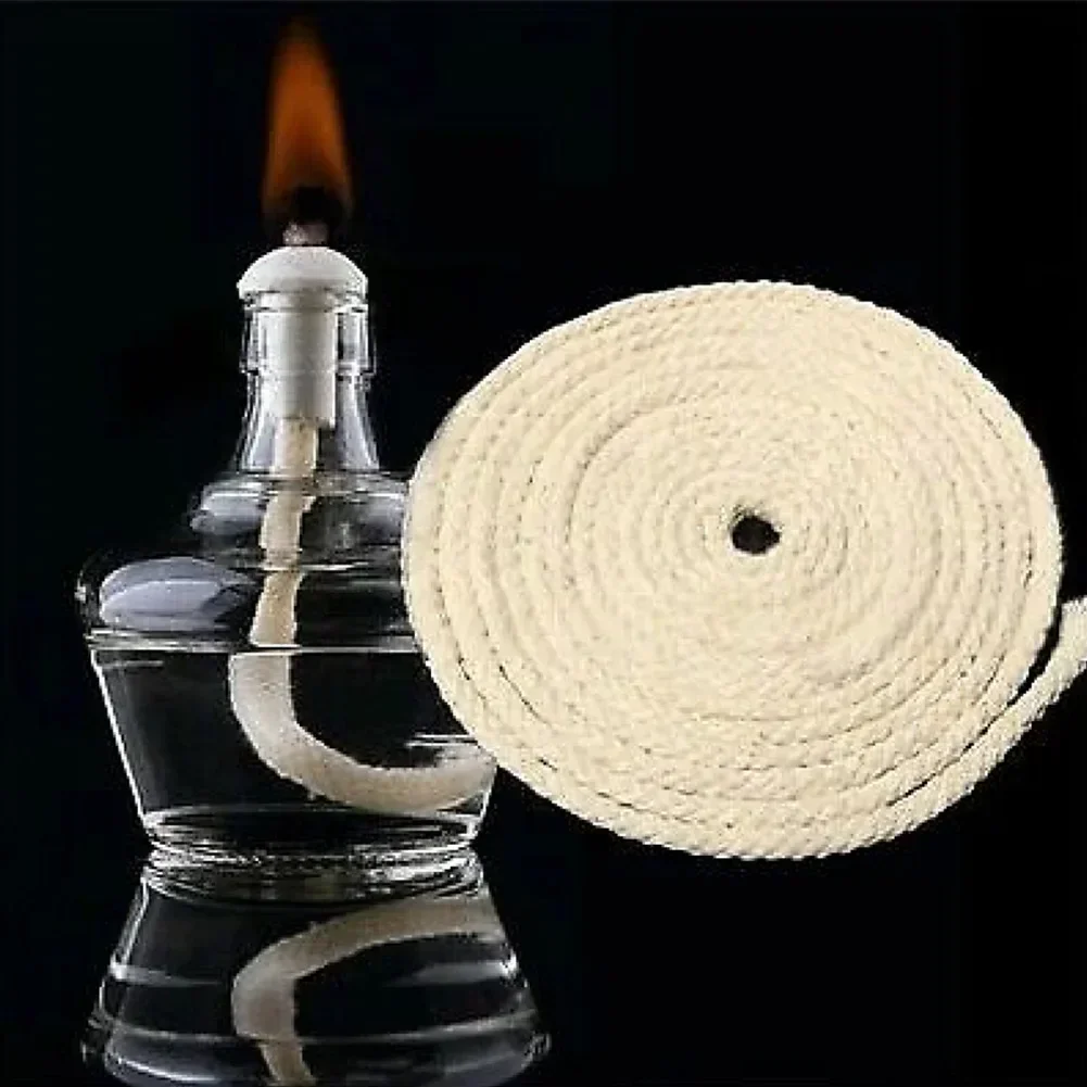 Long Round Cotton Wicks Burner Alcohol Wicks Rope Candle Burner Kerosene Lamp For Glass Oil Lamps Accessories candle wick candle wicks oil lamp wicks