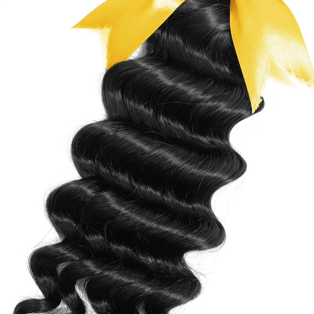 Brazilian Curly Human Hair Weave Bundles Loose Deep Wave 3 4 Remy Hair Bundles 30 32 34 36 Inch Extensions Double Drawn