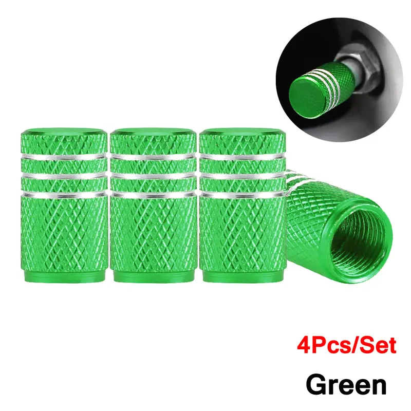 DSYCAR 4Pcs Silver Car Tire Valve Stems Cap Knurling Style Tire Valve Cap Aluminum Tire Wheel Stem Air Valve Cap for US Schrader - Image 20