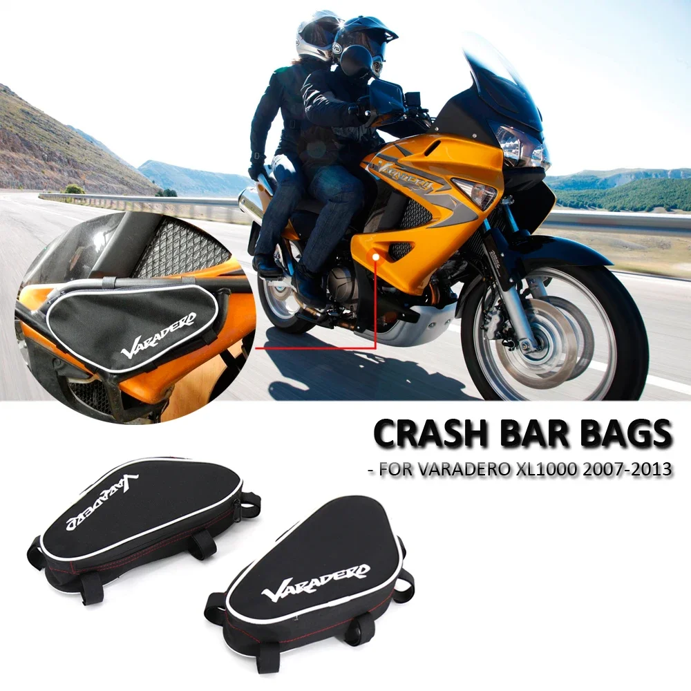 

Motorcycle Frame Crash Bars Waterproof Bag Repair Tool Placement Bag For Honda Varadero XL1000 XL 1000 07-13 For Givi For Kappa