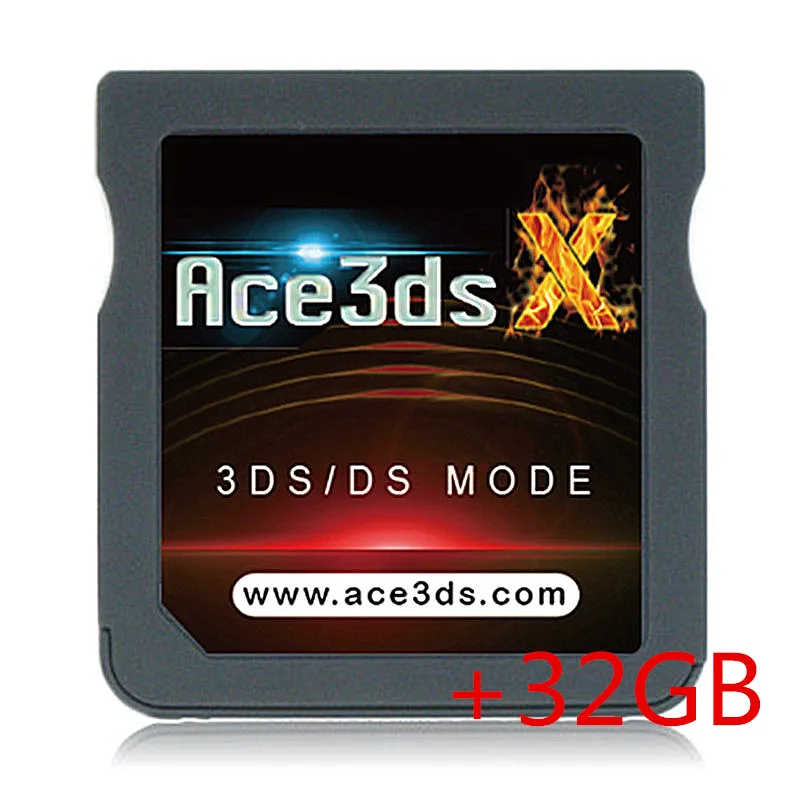 Nds 게임용 Ace3DS X, 32GB TF 카드, 3DS v11.17 용 ntrboot