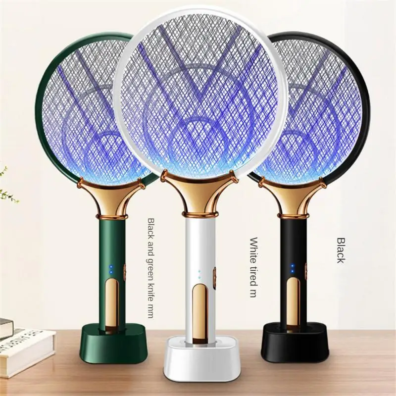 

Two-in-one Rechargeable Mosquito Killer Summer Electric Mosquito Swatter Kill Fly Bug Zapper Killer Trap Insect Racket For Home