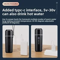 Bouteille d'eau de voiture alimentée par USB 500ML 12V 24V, Thermos isolé chauffant électrique, tasse de voyage Portable pour les déplacements quotidiens 6