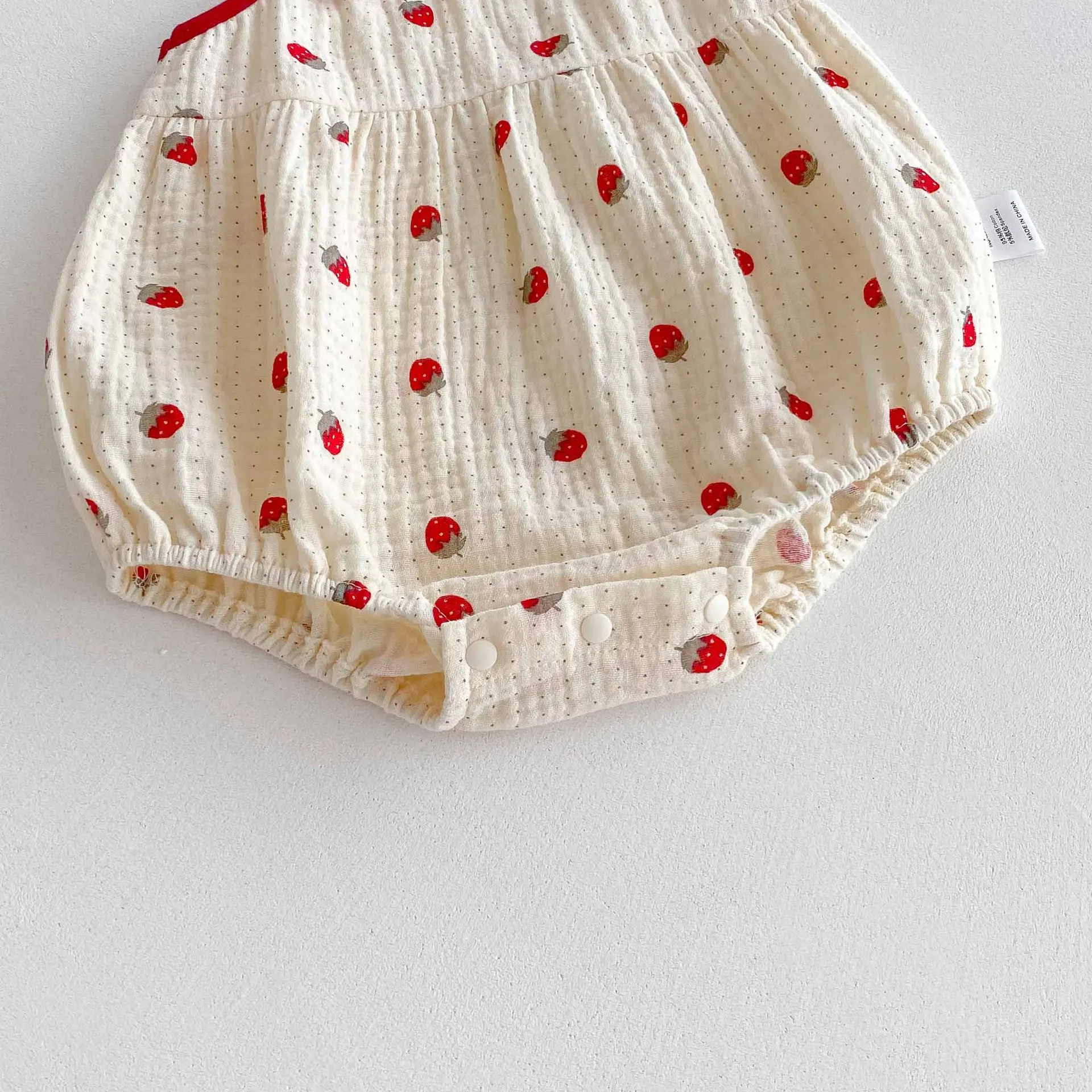 Summer Baby Girls Strawberry Print Bodysuit