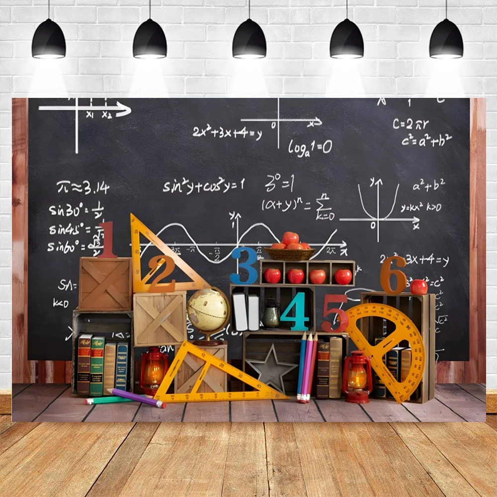 AI Scene Back To School Baby 1st Birthday Backdrops For Photography Photo Photographic Party Background Photo Studio Photocall