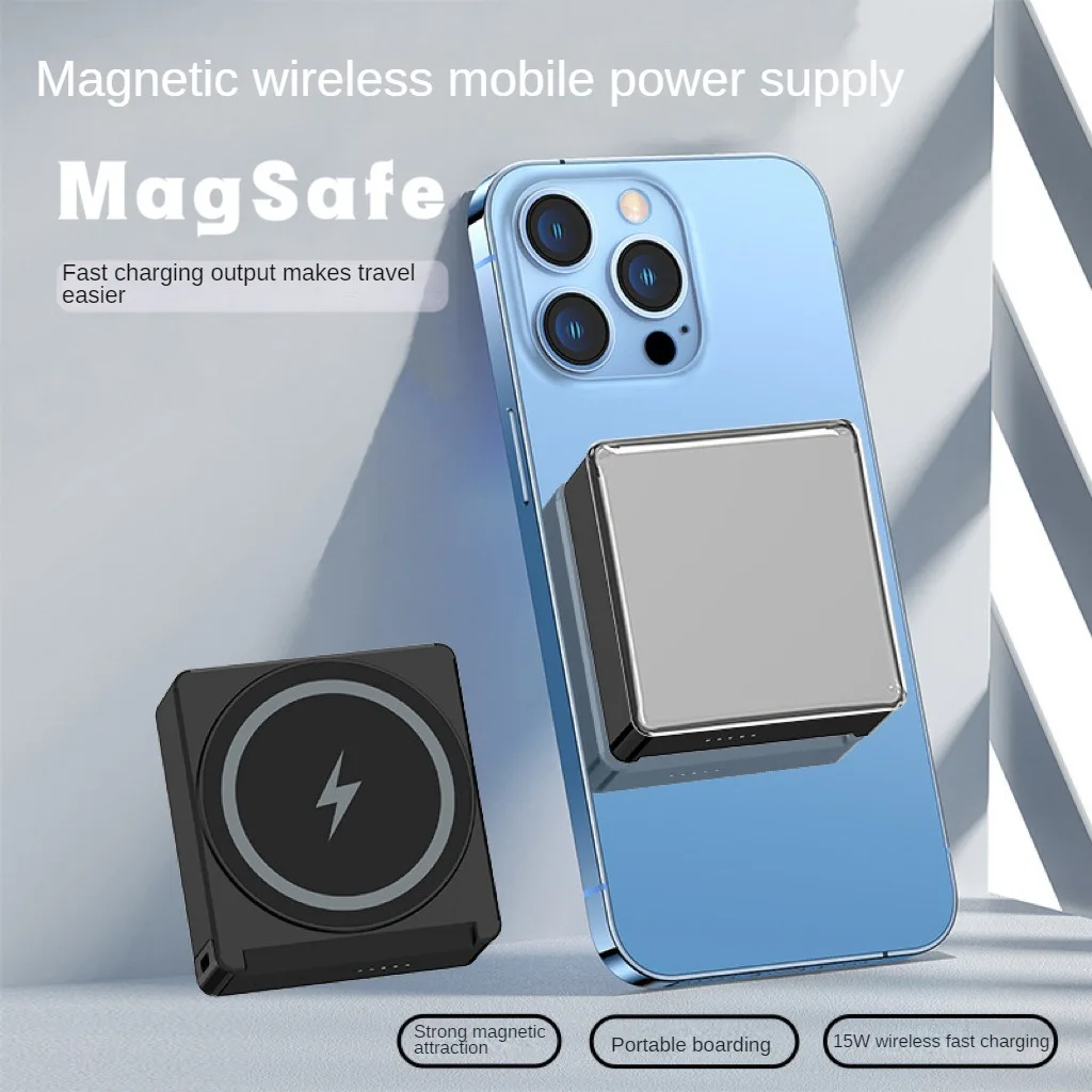 

PD20W Fast Charge 10000mah Ultra-thin Mini Mobile Power Bank Magsafe Wireless Magnetic Charging Bank Is Compact and Portable