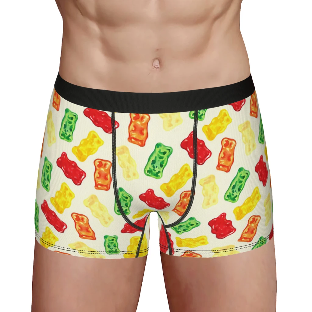 Gummy Bear Pattern Underpants Cotton Panties Man Underwear Print Shorts  Boxer Briefs