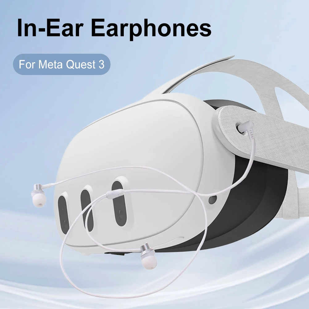 In-Ear Earphones Comfortable Noise Isolating Earphones Immersive Sound Earbuds Earphones 3.5mm AUX for Meta Quest 3 VR Headset
