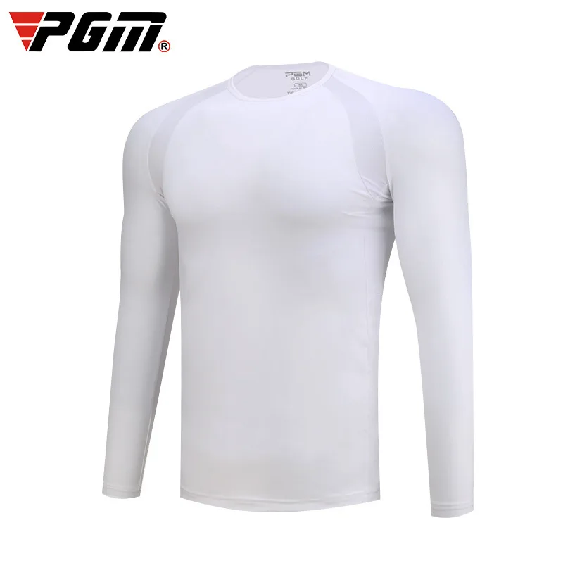 PGM Mens Sun Protection Golf Shirt Underwear Long Sleeve Golf Shirt Cooling Ice Silk T-shirts Anti-UV Soft Golf Apparel For Men