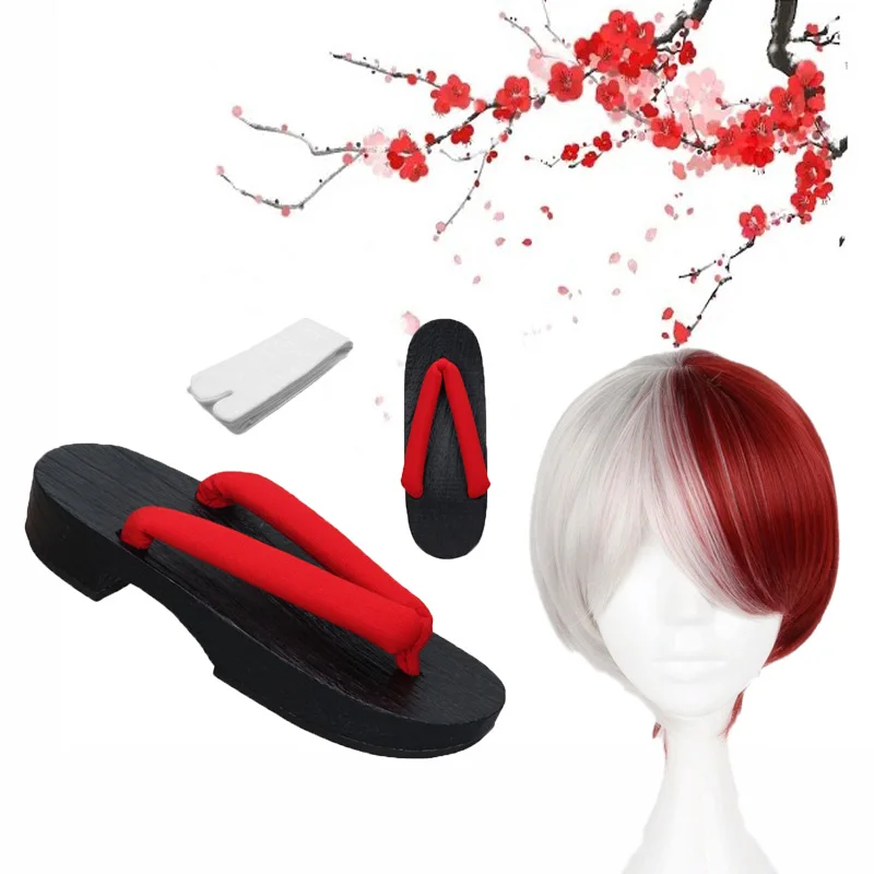 Japanese Cosplay Shoes Oriental Japanese Traditional Geta Clogs Anime Woman Man Wooden Paulownia Slippers Cosplay Hair Shoes cosplay shoes