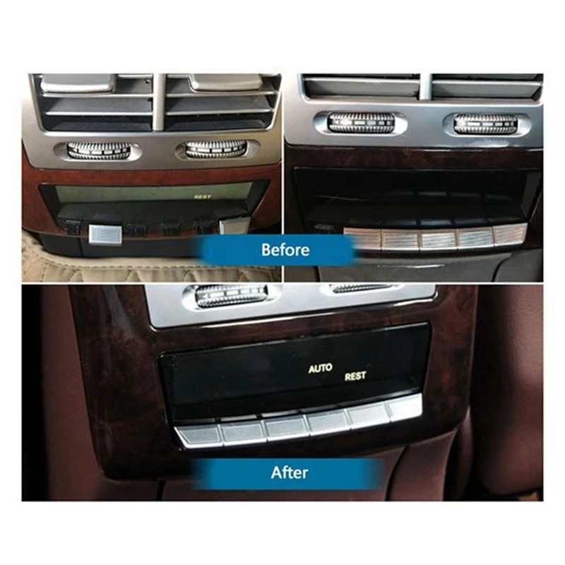 후방 에어컨 단추, 후방 공기 배출구 조절 스위치 단추, 메르세데스 벤츠 S 클래스 S300 W221 S500 단추