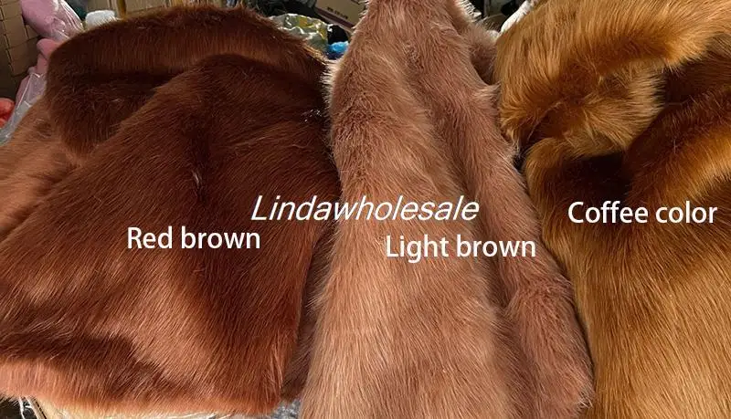 Description Picture 3 of itemQuality pile 3-3.5cm plush fox fur,felt cloth,faux fur fabric, Carpet Decoration Materials,160cmX45cm(half yard)/pcs