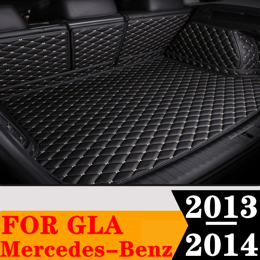 

Custom Full Set Car Trunk Mat For Mercedes-Benz GLA 2014 2013 Rear Cargo Liner Tail Boot Tray luggage Pad Vehicles Carpet Parts