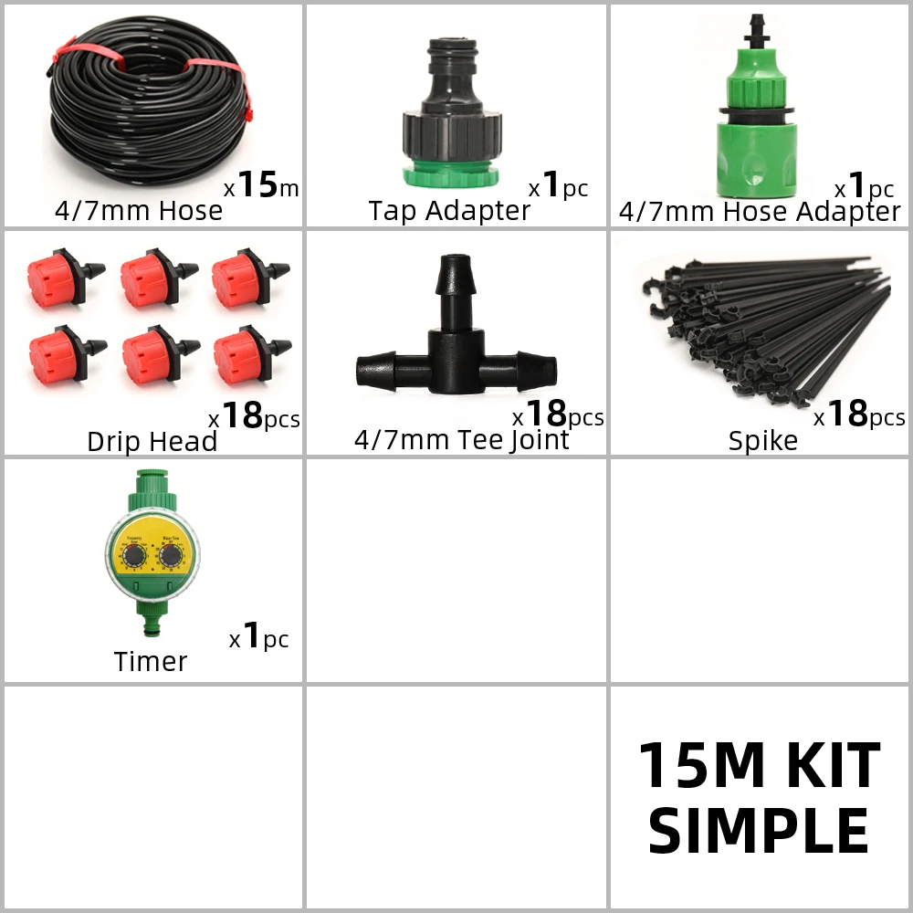 5M-60M Drip Irrigation System With Timer Simple Drippers For IrrigationAutomatic Watering System Watering Set Water Plant System 