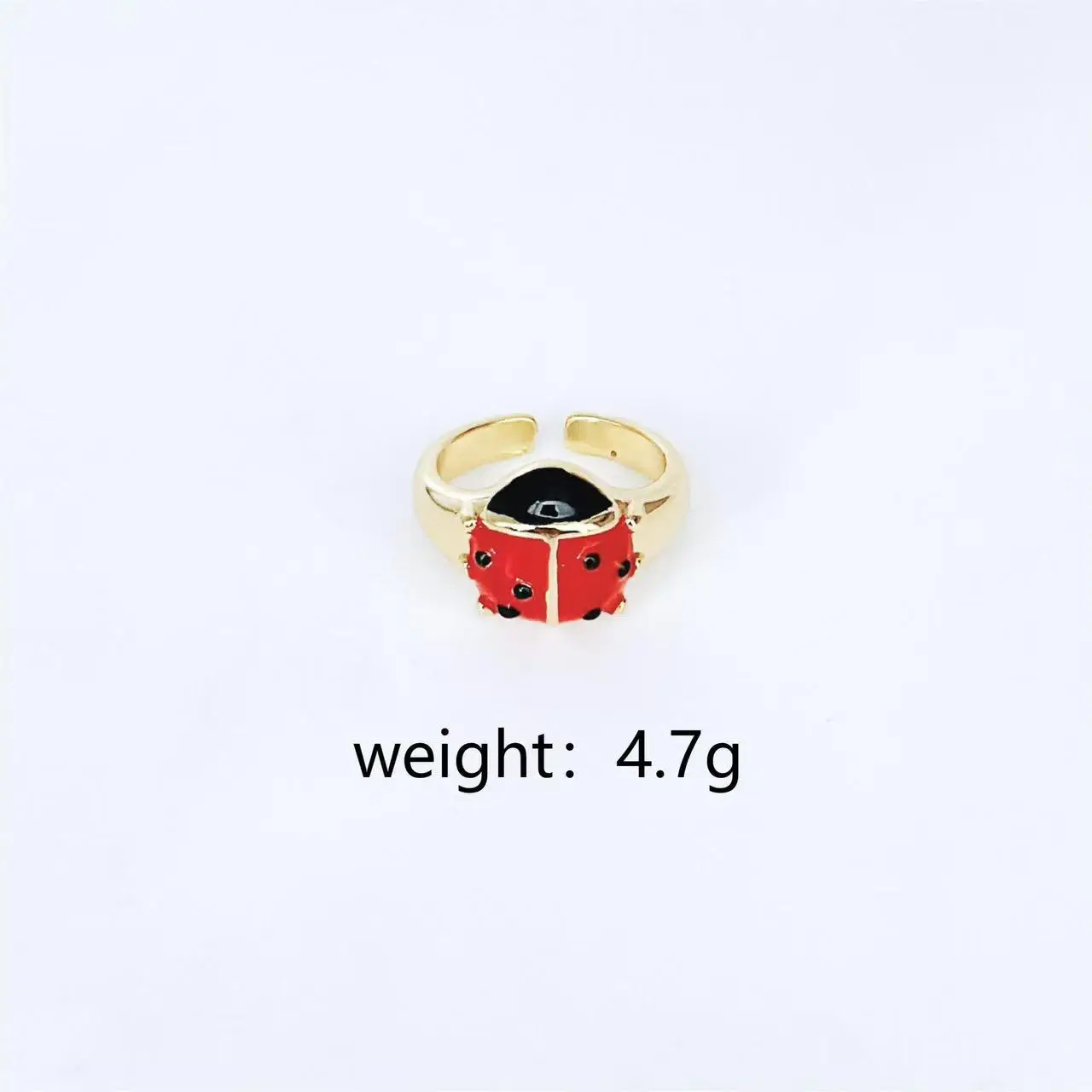 Vintage niche red ladybug adjustable women's ring elegant bohemian jewelry party wedding 2025 new 6