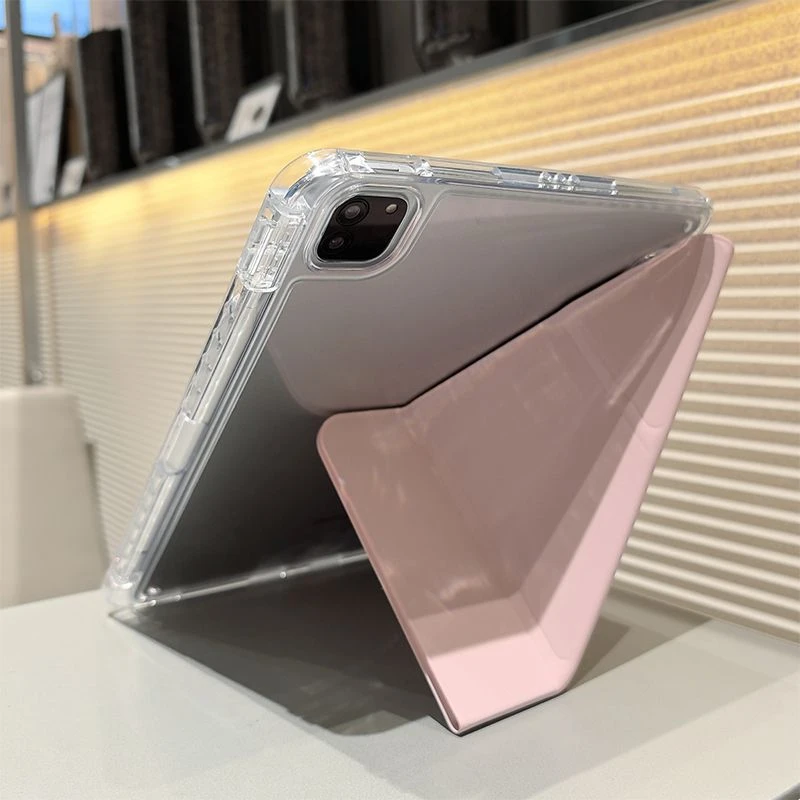 Elegant Pink Tablet Protective Case - Solid Color Shell Design