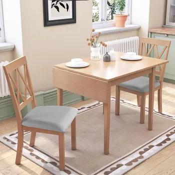 3-Piece Wooden Dining Set 1
