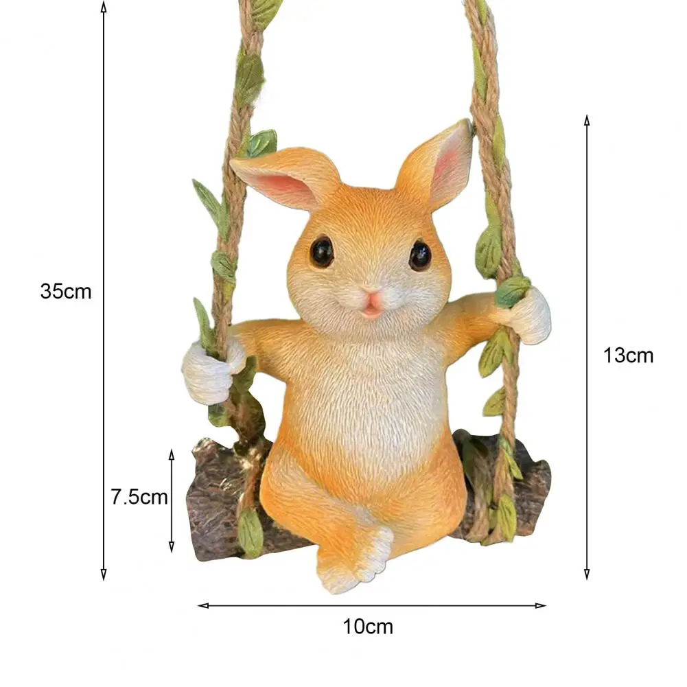 

Lucky Rabbit Charm Easter Bunny Pendant Swing Rabbit Hanging Ornament Set for Home Decor Wedding Party Adorable Holiday