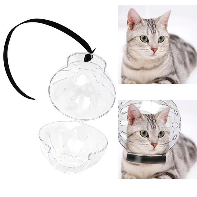 Protective Space Hood Cat  Muzzle Grooming Mask Cat Grooming Supplies Anti-Licking Bath Grooming Anti-Bite Breathable