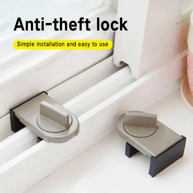 Sliding Door Window Lock Sliding Sash Stopper Cabinet Locks Straps Door Restrictor Security Anti-theft Lock Baby Kid Safety