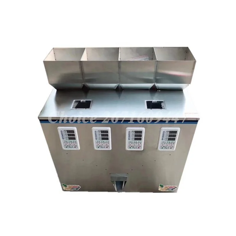 Full Automatic Stainless Steel Granule Multi-Material Filling Machine Muti-Bucket Grain Tea Candy Filling Maker stainless steel spiral feeder conveying powder plastic granule screw additive automatic feeding masterbatch feeder