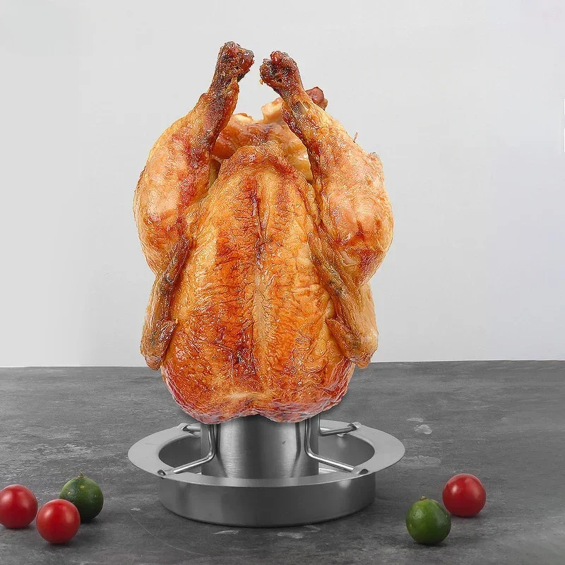 Stainless Steel Roasted Chicken Rack Outdoor Portable Barbecue Grill Multi Functional Detachable Outdoor Roasted Chicken Plate