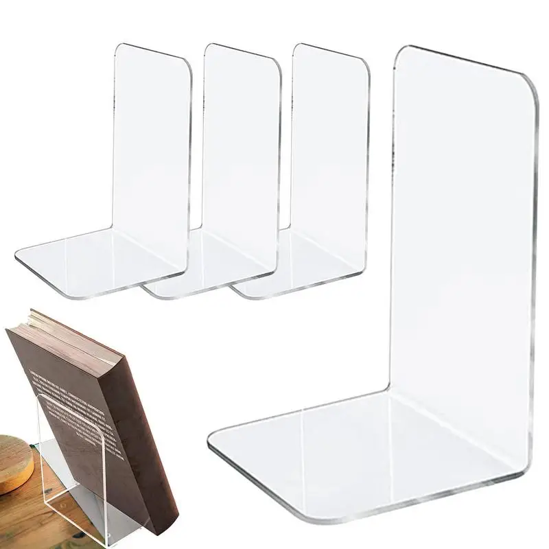 

Bookshelf Stopper Book Ends Universal Clear Heavy Duty Bookshelf Stopper Acrylic Bookends Desktop Organizer For Shelves Games