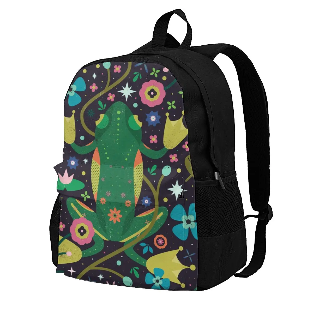 Botanical Frog Backpacks frog University Tourist Lightweight Backpack Cool Polyester Bags |