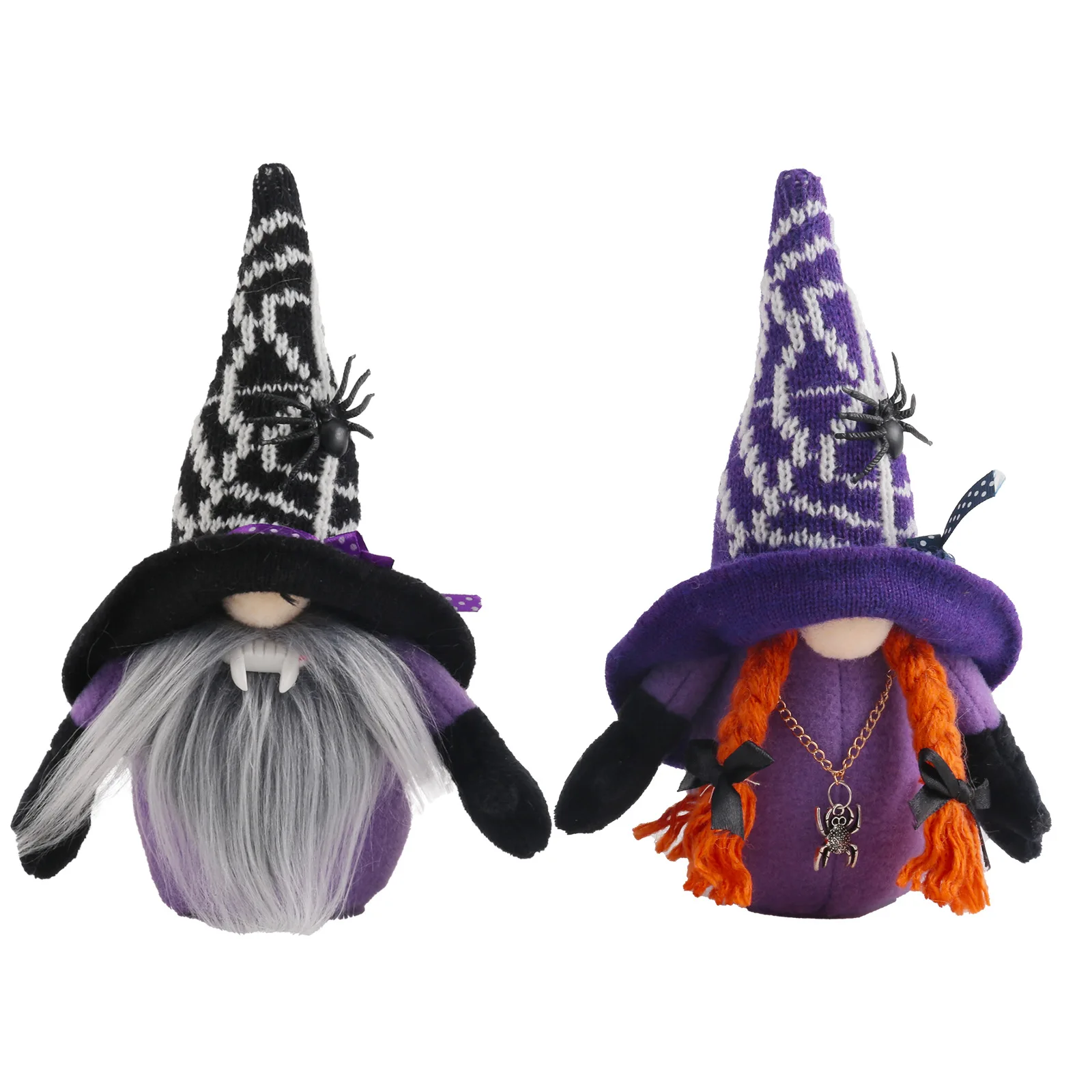 

Halloween Gnomes Plush Doll Decor Handmade Gnomes Swedish Gnome with Black Hat Cloak for Halloween Home Tabletop Ornaments Decor
