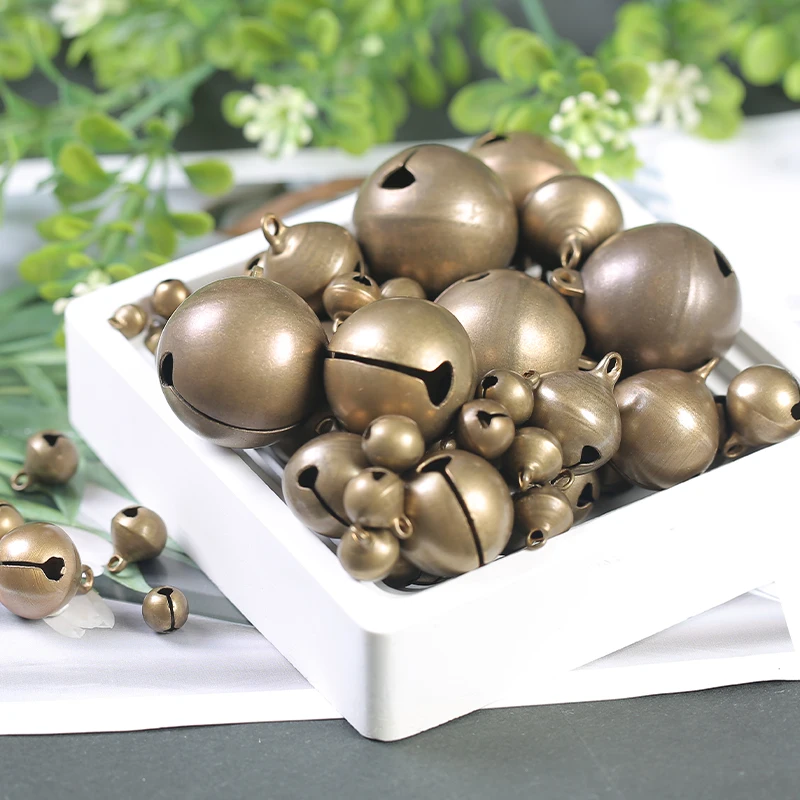 6mm~20mm Brass Metal Colorful Jingle Tinkle Bells Pendants Beads For  Christmas