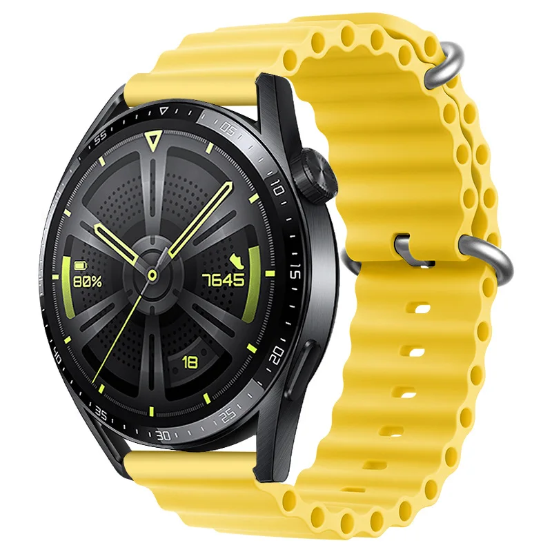 Ocean Sport Silicone Strap Band, 20mm/22mm,