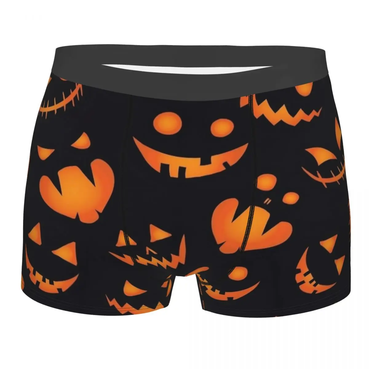 

Funny Boxer Halloween Scary Pumpkin Spooky Shorts Panties Briefs Men's Long Underwear Polyester Underpants for Homme S-XXL