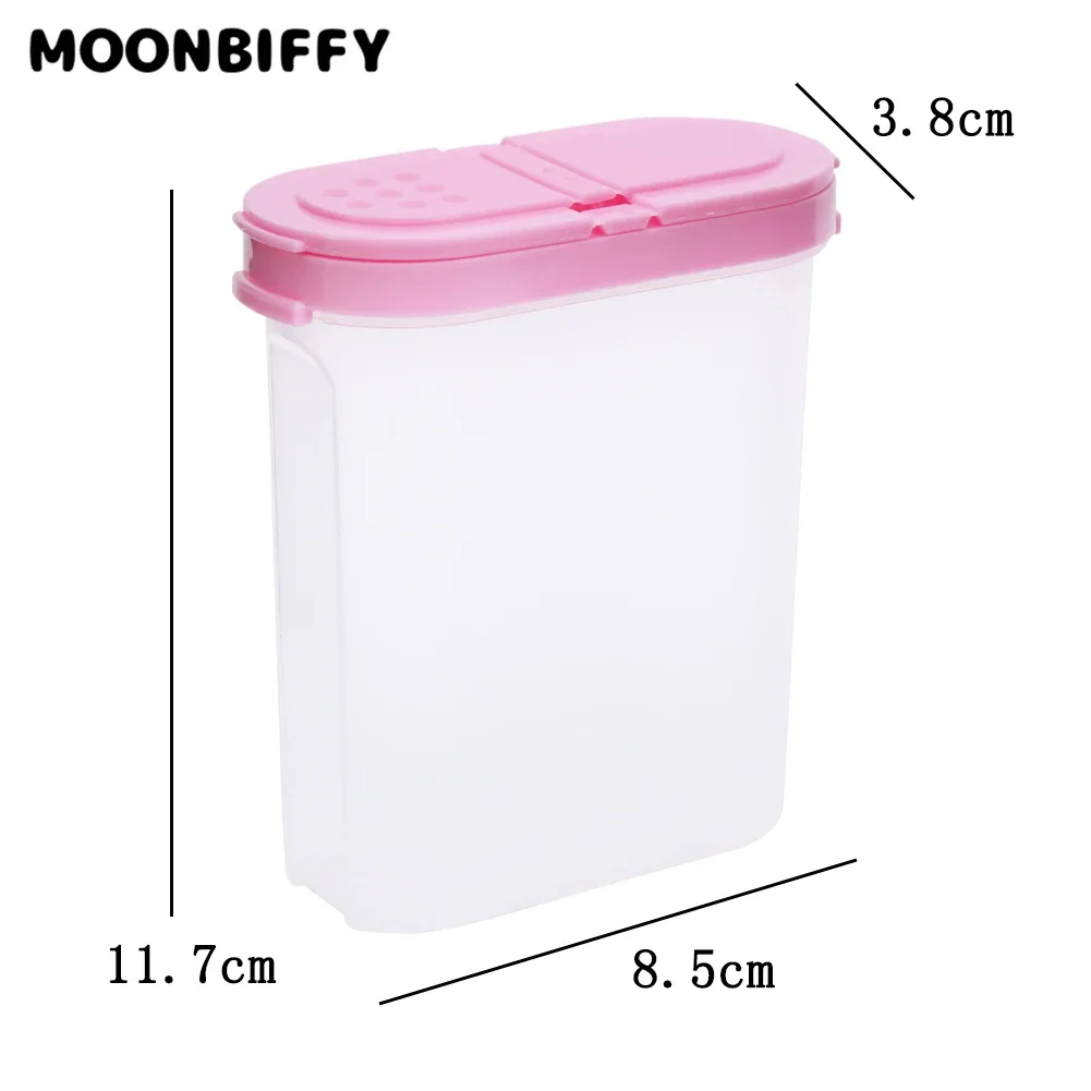 2024 Food Storage Box Clear Container Set with Pour 2 Lids Kitchen Food Sealed Snacks Dried Fruit Grains Tank Storage Cereal Box 6
