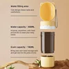 Portable 2 - in - 1 Dog Water Bottle with Food and Water Container Pet Feeder Bowl for Outdoor Travel Dog Drinking Bowls 2