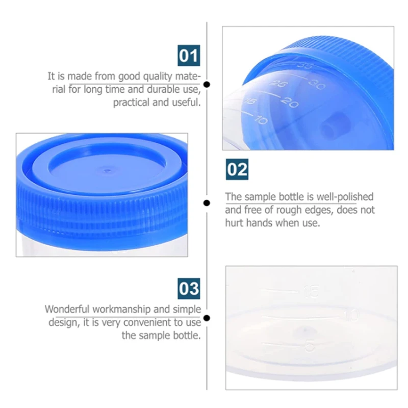 5-100pcs Urine Collection Sample Bottle Container Specimen Cup sample collection cup