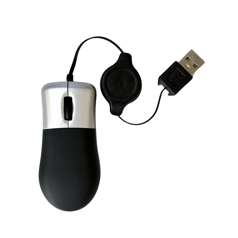 미니 포켓 개폐식 USB 유선 마우스 광학 인체공학적 컴퓨터 게임용 마우스(스크롤 기능 포함) 노트북 PC용 사무실 여행용 마우스