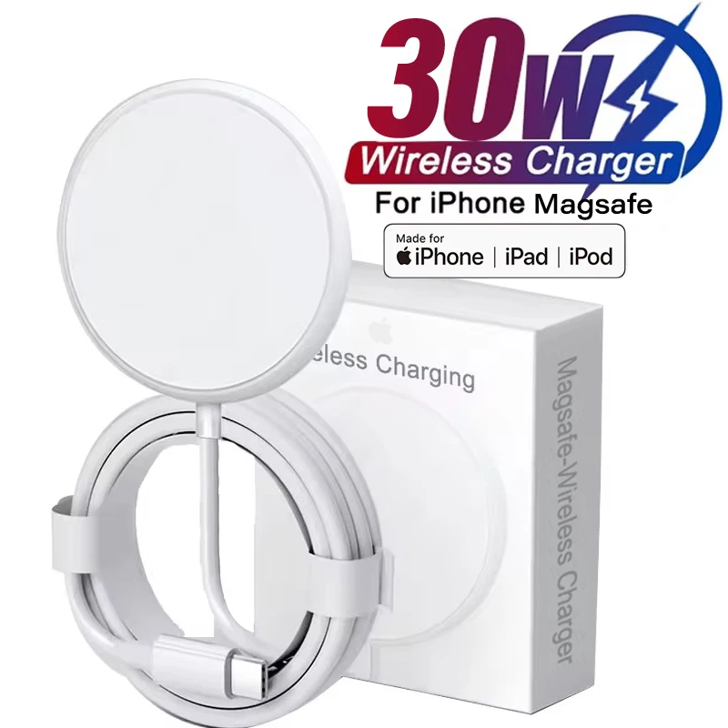 شاحن لاسلكي مغناطيسي Apple MagSafe 30 واط لآيفون 11-16
