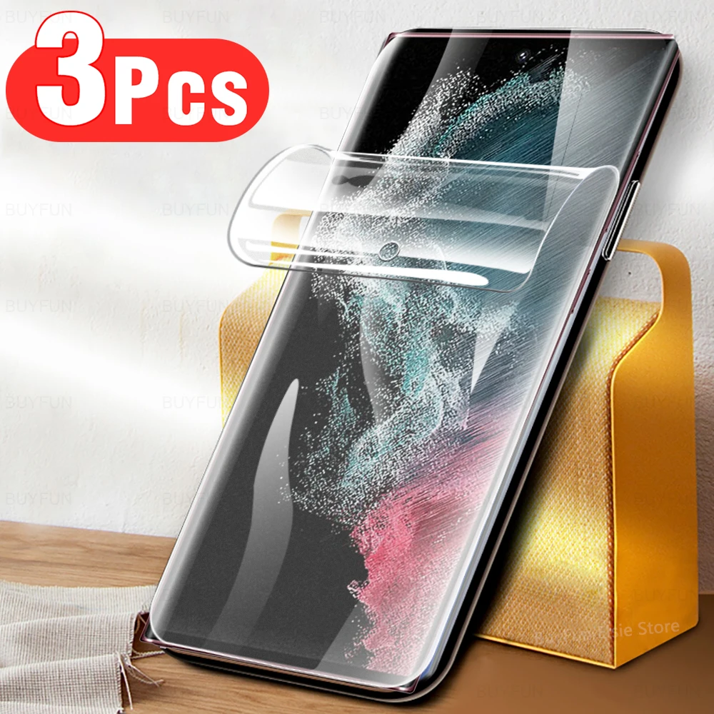 Pellicola 3 Pcs Hydrogel Per Samsung S22 Ultra 5G Pellicola Protettiva In Tpu Per Galaxy S22 S21 Ultra Plus 5G Pellicola Protettiva