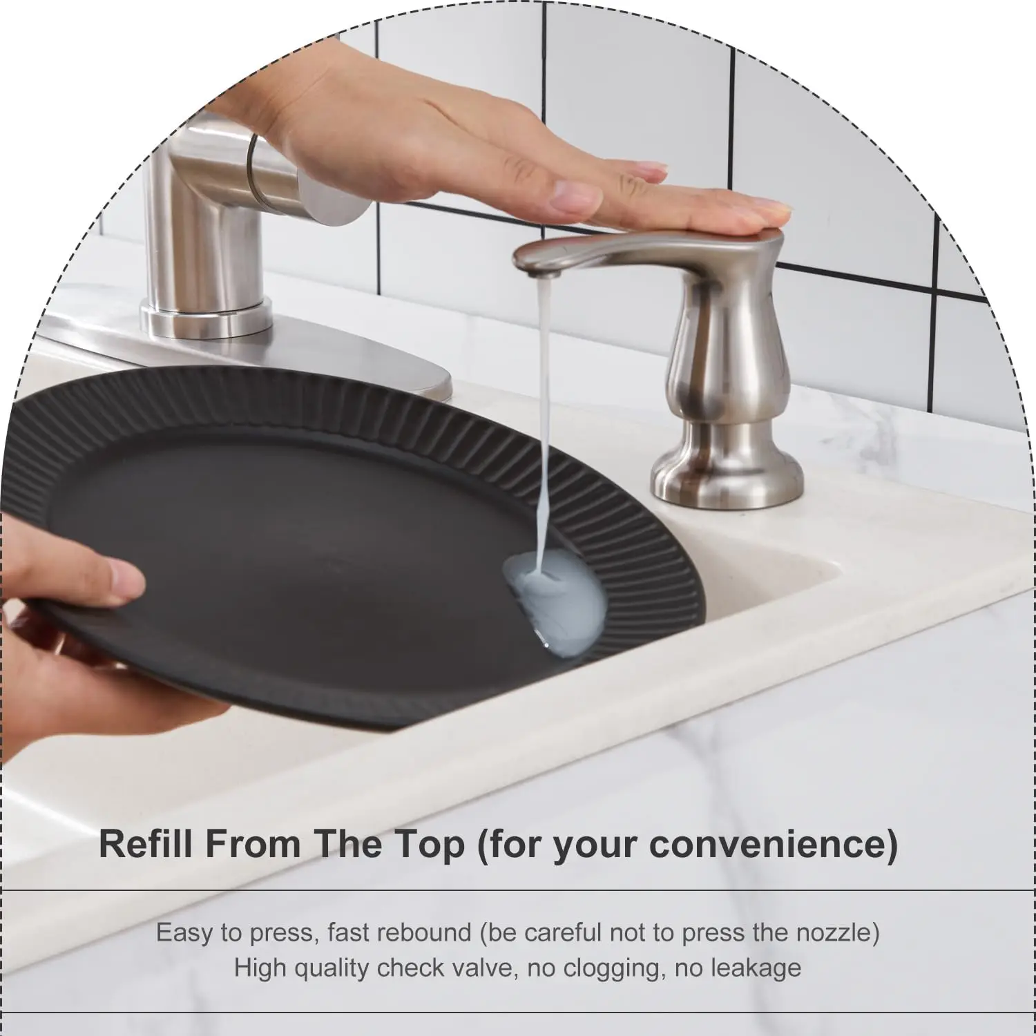 500ml Press-Type Sink Soap Dispenser Durable ABS Construction Easy-Press Design Kitchen and Bathroom Accessory soap liquid box pressing soap liquid box soap dispenser