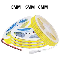 DC5V USB COB LED Strip 3mm 5mm 8mm Width 12V 320LEDs Flexible LED Strip Light with Adhesive High Density Linear Lighting - Image 6