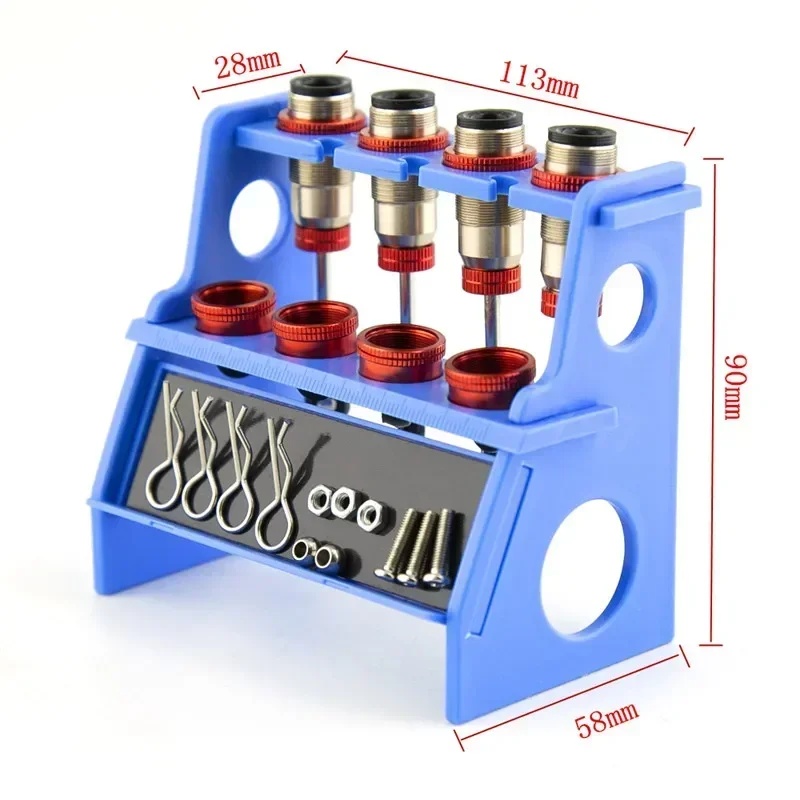 1Set Damper Pits Stand with Magnetic for Kyosho RC Car Tool Shock Absorbers Mount Screw Suction Cup with Magnet 1