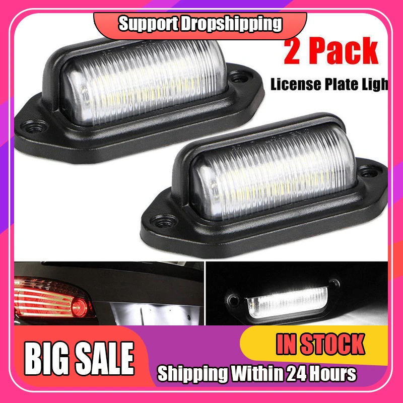 6LED Truck License Plate Light Car Truck Passenger Light Side Trailer