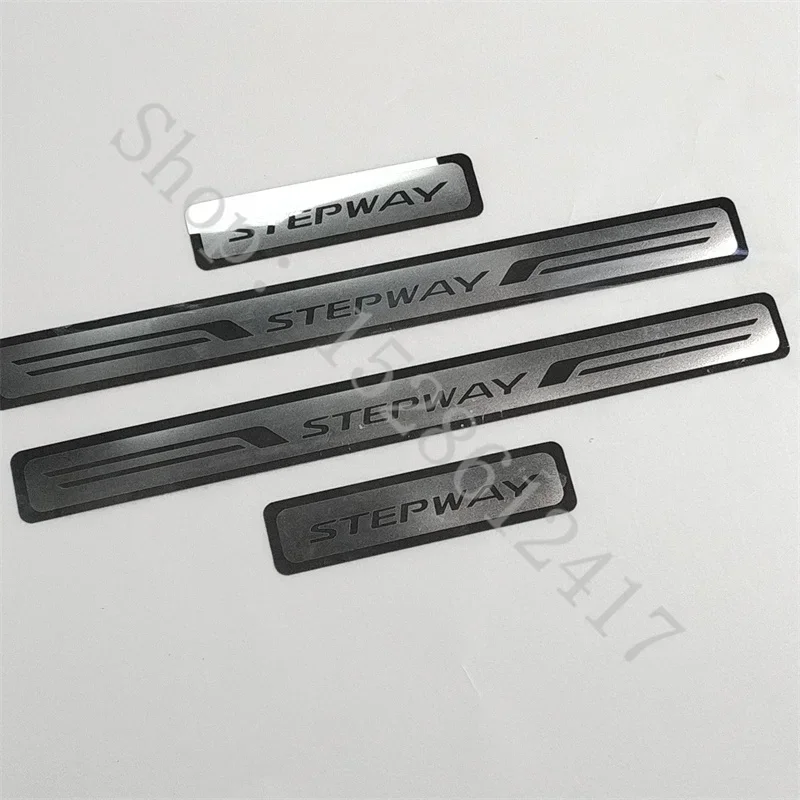 For Dacia Sandero 2 2013-Stepway Stainless Door Sill Car Door Cover Outside door sill protector Plate