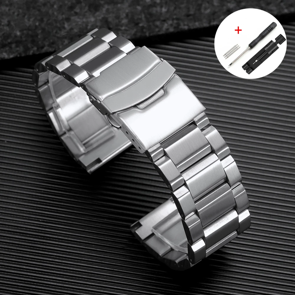 Premium Solid Stainless Steel Universal Watch Band Bracelet
