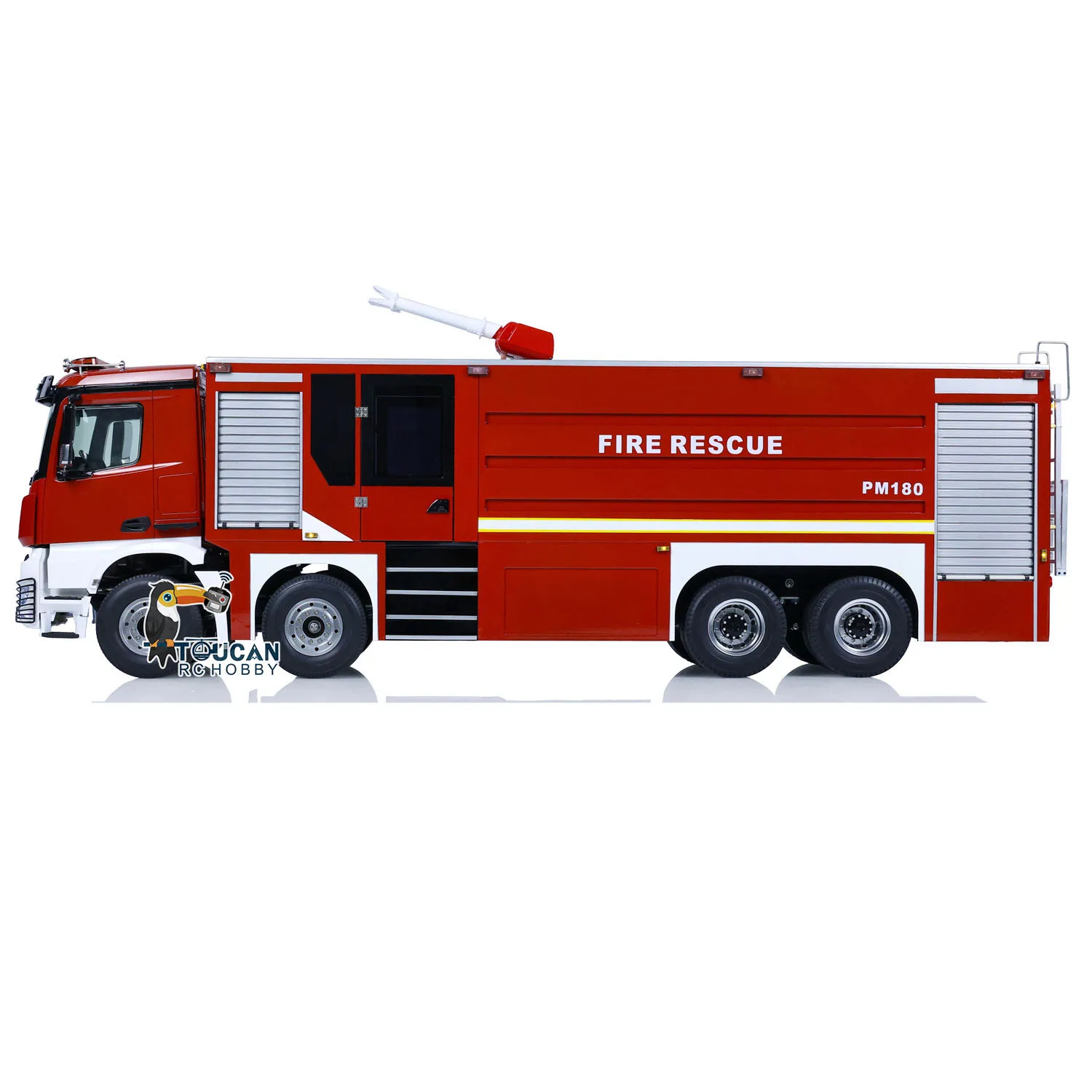 RC Fire Fighting Truck 8x4 RTR 1/14 Radio Control Fire Sprinkler Vehicles Model Lights Sounds Painted Finished RC Toys TH23248 4