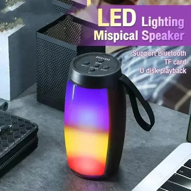 XICKU Wireless Bluetooth Speakers Powerful Portable Sound Box Subwoofer Car Audio Bass MP3 Player Sound System LED Lights
