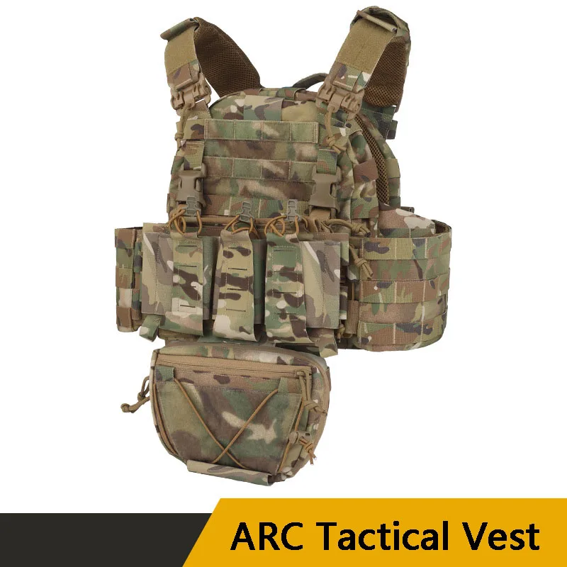 

Камуфляжная АРКА, тактический жилет, Наплечные трубы, охватывающие систему быстрого разбора, система Molle, тройная панельная подвесная сумка