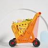 Children Supermarket Shopping Driver Cart Pretending Toy Children Mini Basket Simulated Cutting Food Fruit Kitchen Toy Gift 4