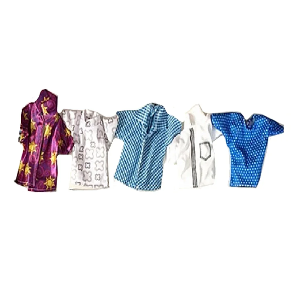 8pcs Ken Doll Clothes Daily Casual Outfit Top Jeans Shoes Ken Doll Toy Accessory Pretend Play Set Children Boy Birthday Gifts